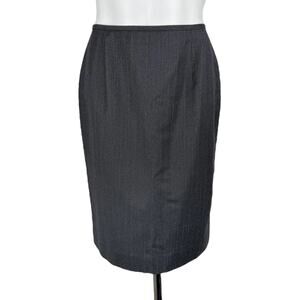 LAUREN Ralph Lauren Wool Pinstripe Pencil Skirt Size 4 Dark Gray